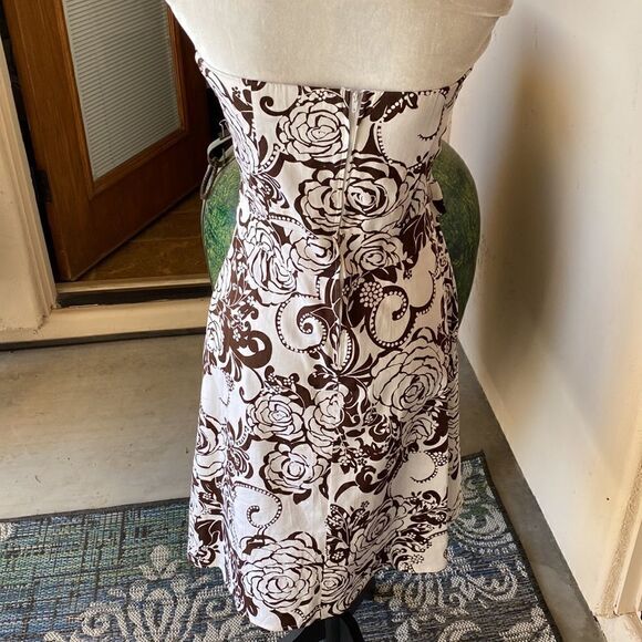 strapless zipper back fake belt size sm dress - Picture 4 of 8